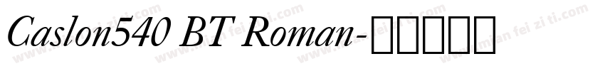 Caslon540 BT Roman字体转换